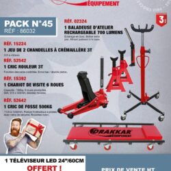Kit de Oficina DRAKKAR Macaco 3T e Macaco de Fossa 500kg