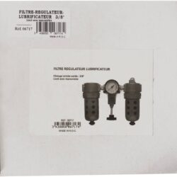 Filtro-Regulador-Lubrificador de Ar SODISE 3/8″ com Manómetro - Image 2