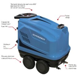 Lavadora de Alta Pressão Água Quente SCHNEIDER 380 V 160 bar 14 L/min - Image 2