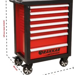 Carrinho de Ferramentas DRAKKAR 7 Gavetas 770X460X970MM - Image 3