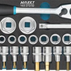 Módulo de Chaves de Caixa HAZET 32 Peças 1/2″