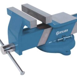 Torno de Bancada em Aço STILKER 150mm com Bigorna e Base Pivotante 360°