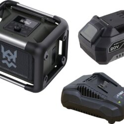 Coluna de Obra Portátil DRAKKAR 80W Bluetooth 5.0 DAB+ 4Ah