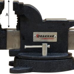 Torno de Bancada em Aço DRAKKAR 150mm com Bigorna, Aperto para Tubos e Base Pivotante 360° - Image 2
