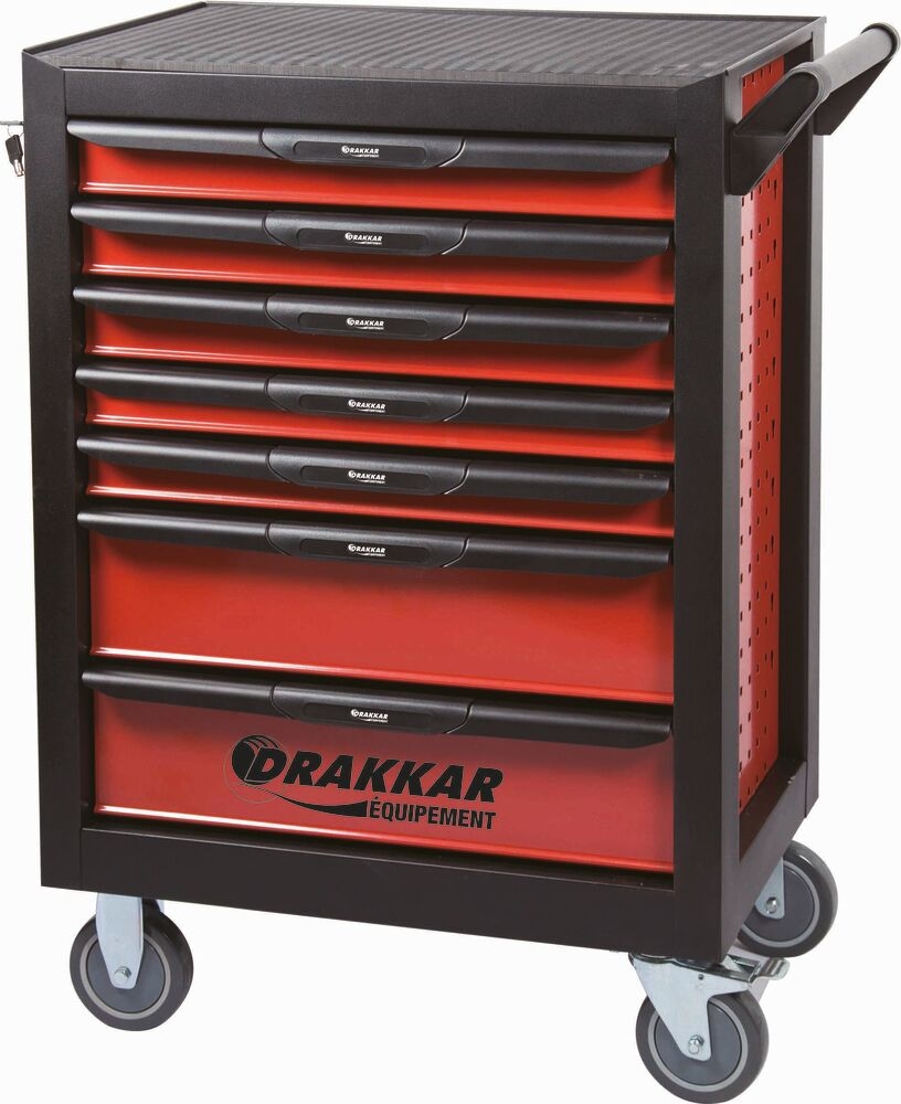 Carro de Oficina DRAKKAR 7 Tiroiros com 237 Ferramentas
