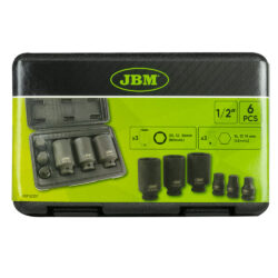 Conjunto de 6 Chaves de Caixa e Pontas Hexagonais de Impacto JBM 1/2 Polegadas - Image 5