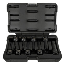 Conjunto de 9 Pontas Hexagonais de Impacto JBM 1/2 Polegadas