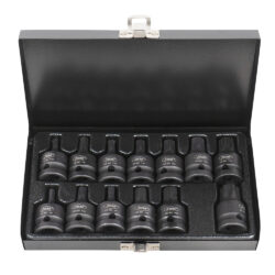 Conjunto de 13 Pontas de Impacto Hexagonais e Torx JBM 1/2 Polegadas