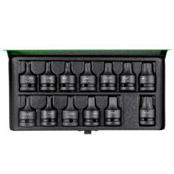 Conjunto de 13 Pontas de Impacto Hexagonais e Torx JBM 1/2 Polegadas - Image 3