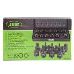 Conjunto de 13 Pontas de Impacto Hexagonais e Torx JBM 1/2 Polegadas - Image 5