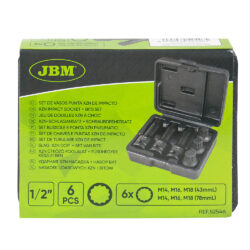 Conjunto de 6 Chaves de Caixa e Pontas XZN de Impacto JBM 1/2 Polegadas - Image 5