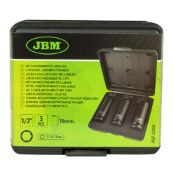 Conjunto de 3 Chaves de Caixa de Impacto Longas JBM 1/2 Polegadas Hexagonais - Image 5