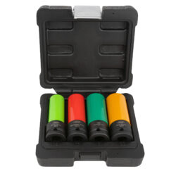 Conjunto de 4 Chaves de Caixa de Impacto JBM 1/2 Polegadas para Jantes de Liga