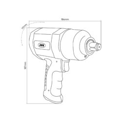 Chave de Impacto Pneumática JBM 1/2" 1200 Nm 7500 RPM - Image 5