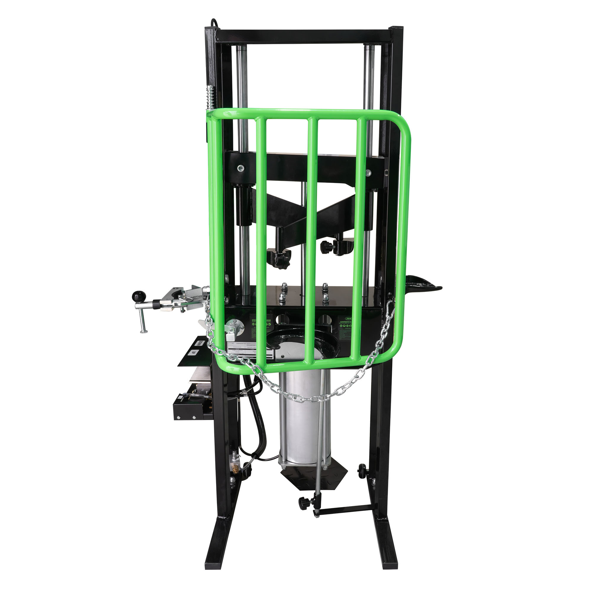Compressor de molas pneumático 1T + Mala de ferramentas de 216 peças JBM