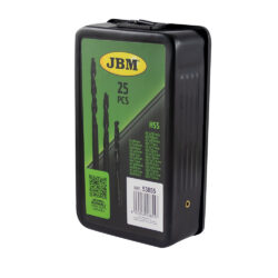 Estojo de Brocas Helicoidais JBM 1-13mm HSS 4241 Preto 25 Peças