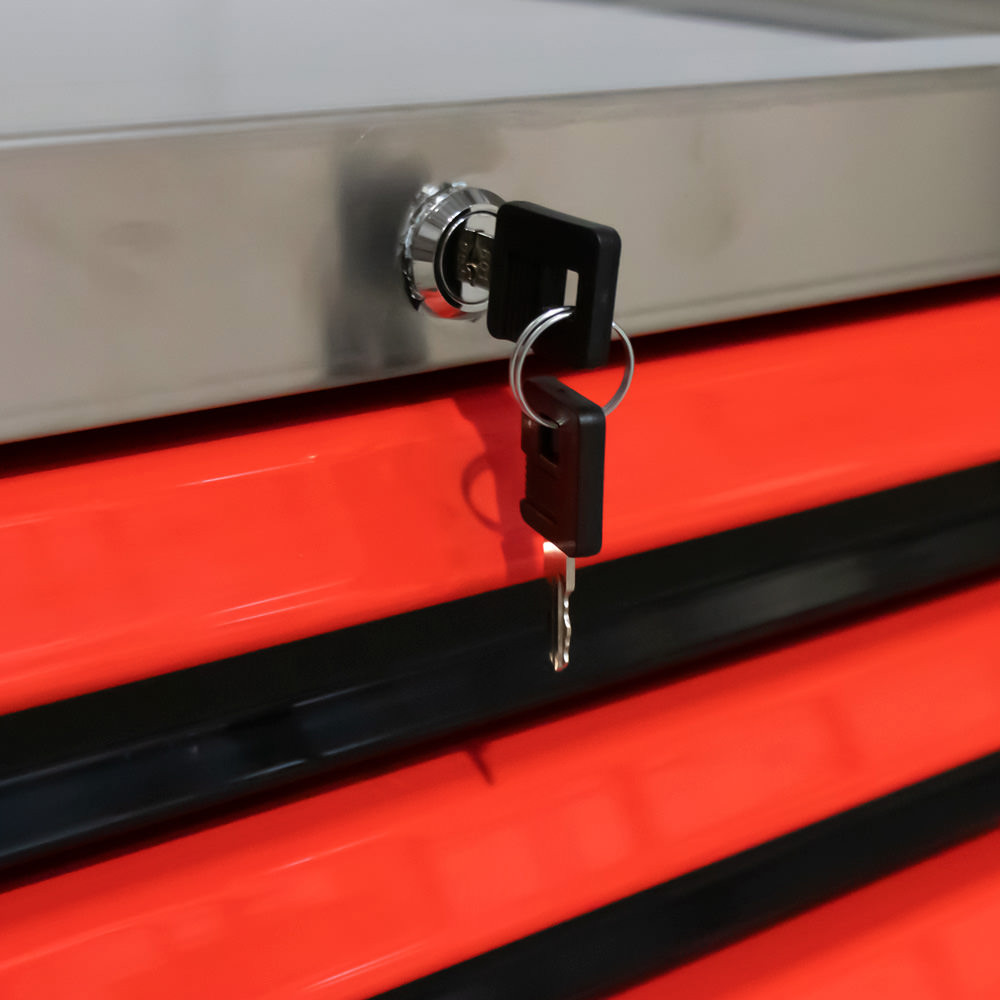Carro de Ferramentas JBM XL 7 Gavetas Vermelho 980x510x984mm