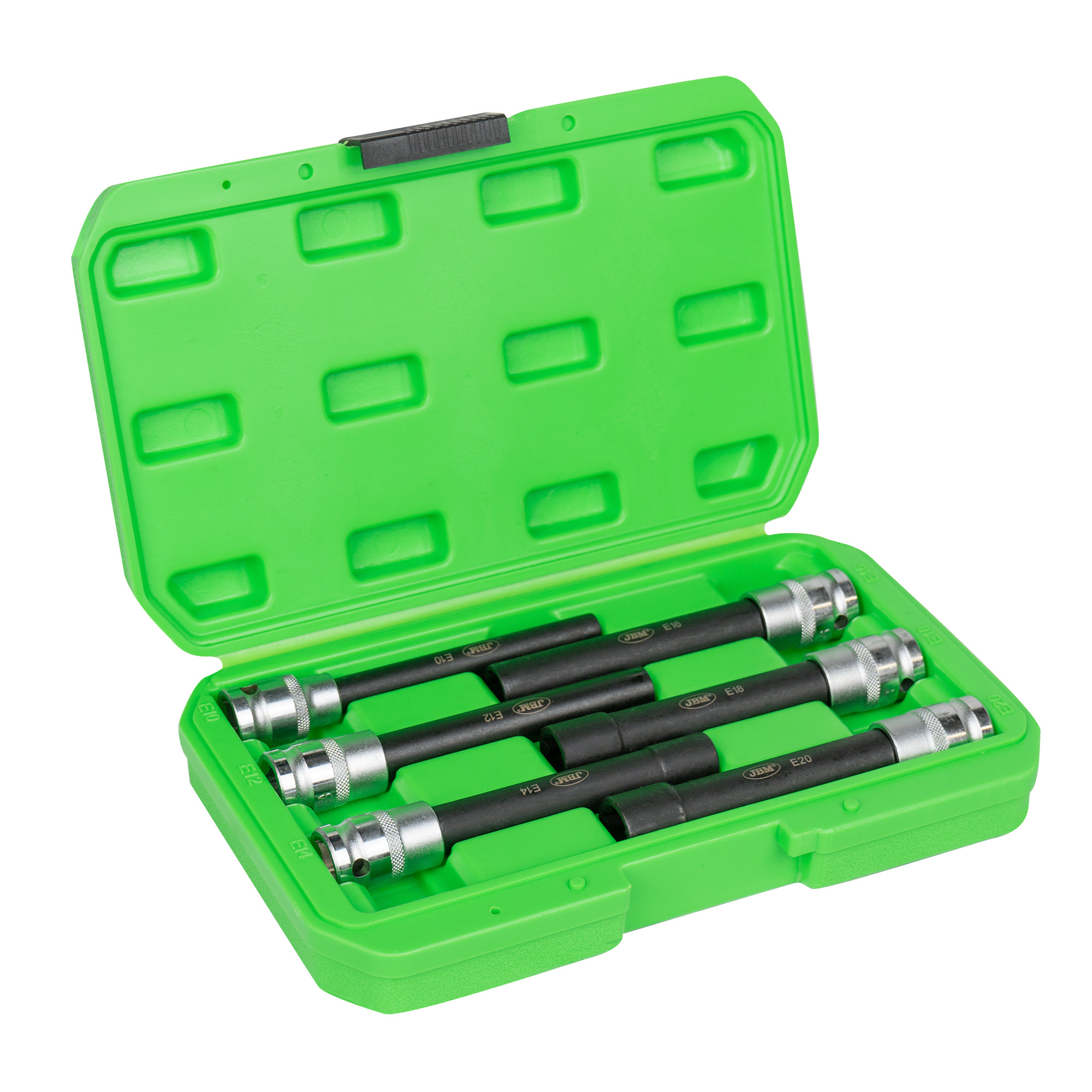 Set de 6 Chaves de Caixa Torx Tipo E Extra Longas 1/2" JBM