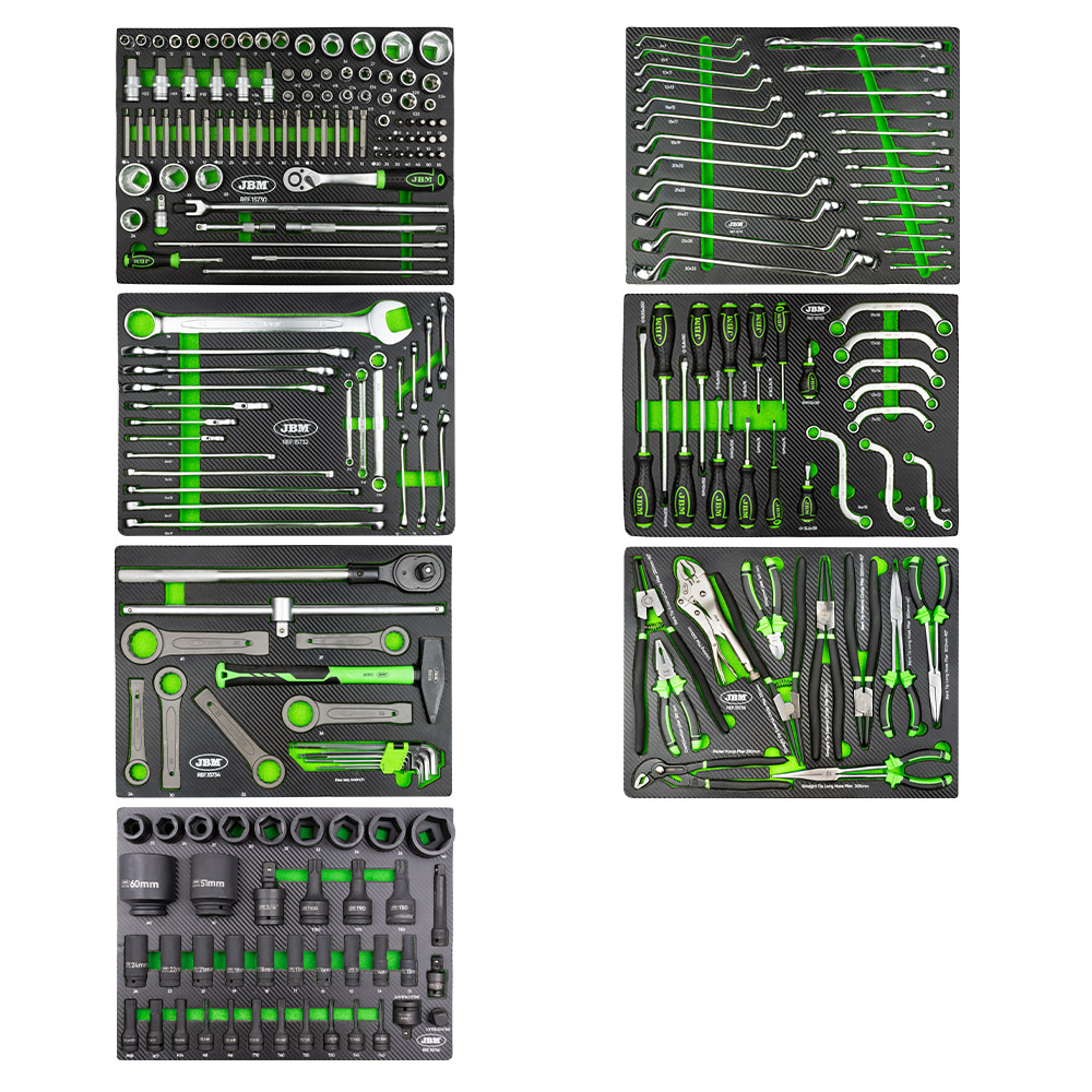 Set de Ferramentas para Reparação de Camiões JBM 224 Peças 7 Módulos