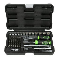 Estojo de Ferramentas JBM 56 Peças 1/4" 12 Cantos