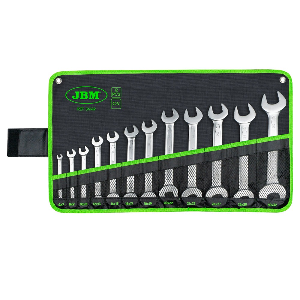 Set 12 Chaves Fixas JBM 54149 6-32mm Aço Cr-V
