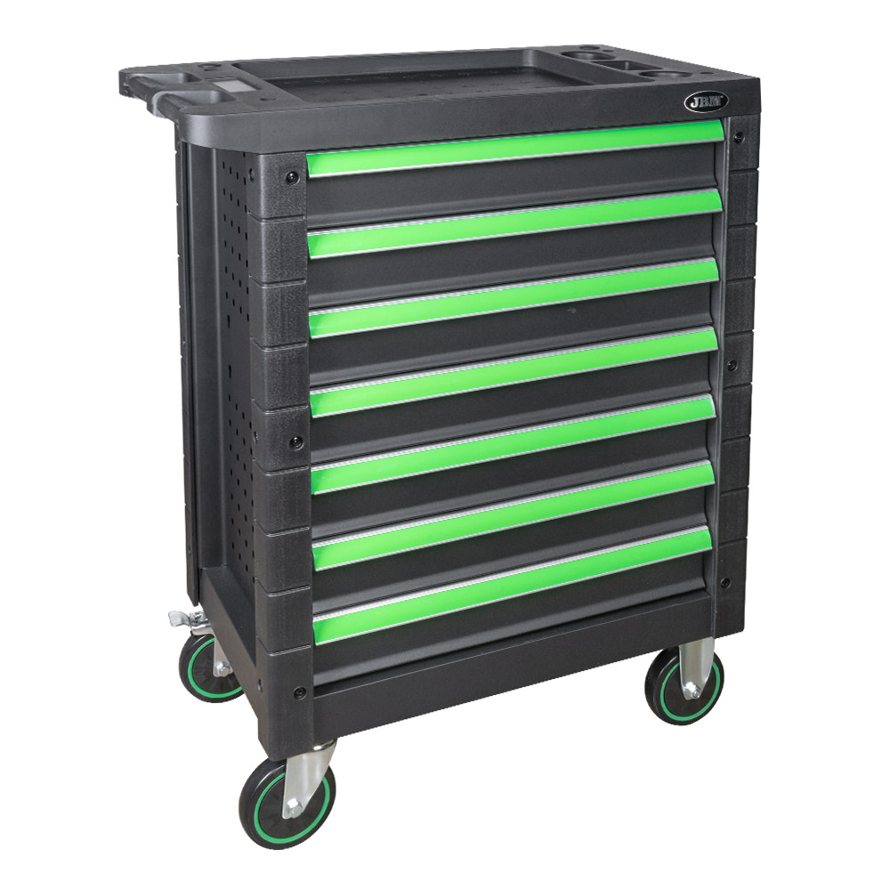 Carro de Ferramentas JBM 7 Gavetas 300kg Verde
