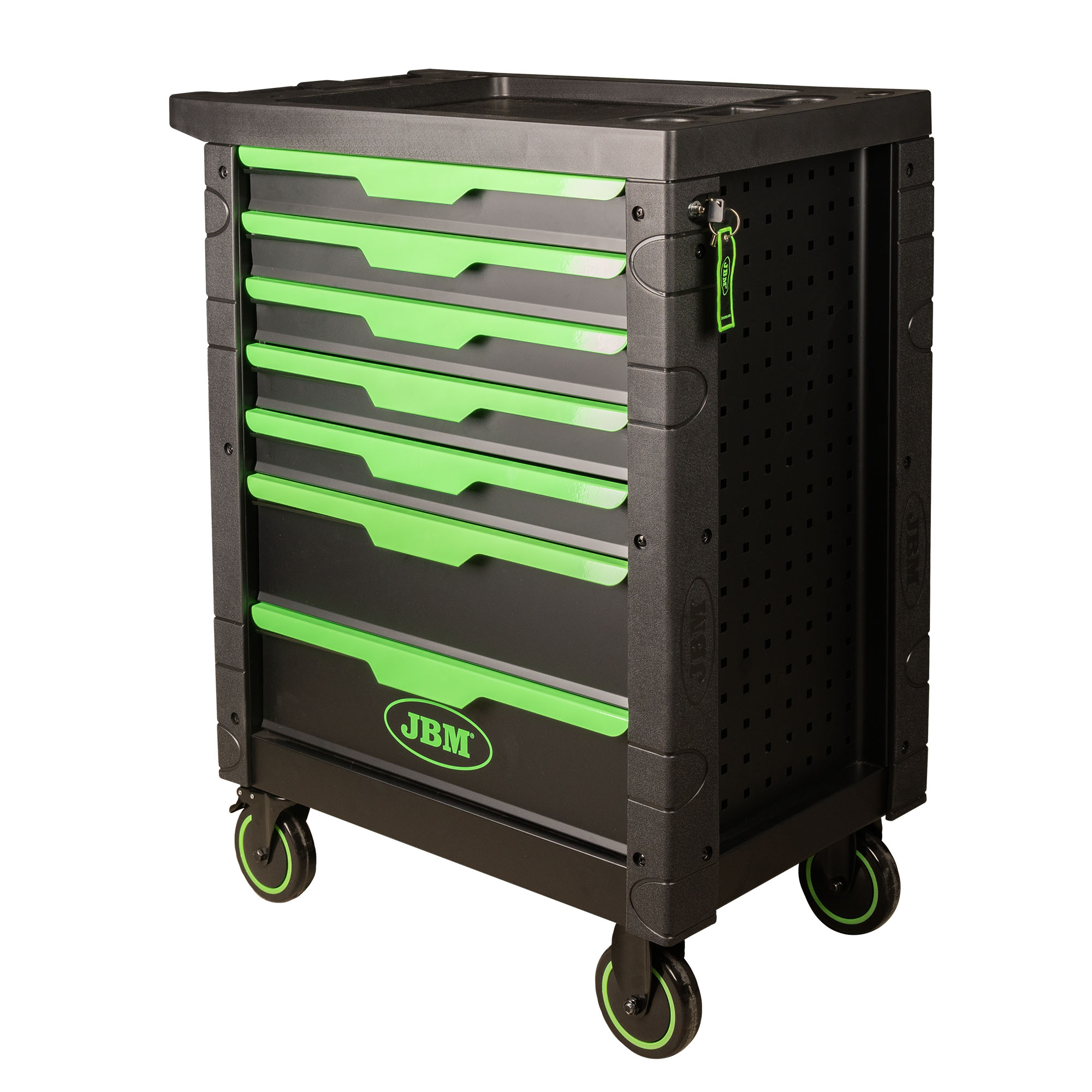 Carro de ferramentas 7 gavetas verde JBM 300kg