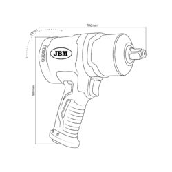 Pistola de Impacto Pneumática JBM 1/2 Polegadas 1750NM - Image 7