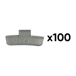 Caixa de 100 Contrapesos de Zinco JBM 30G para Jante de Liga