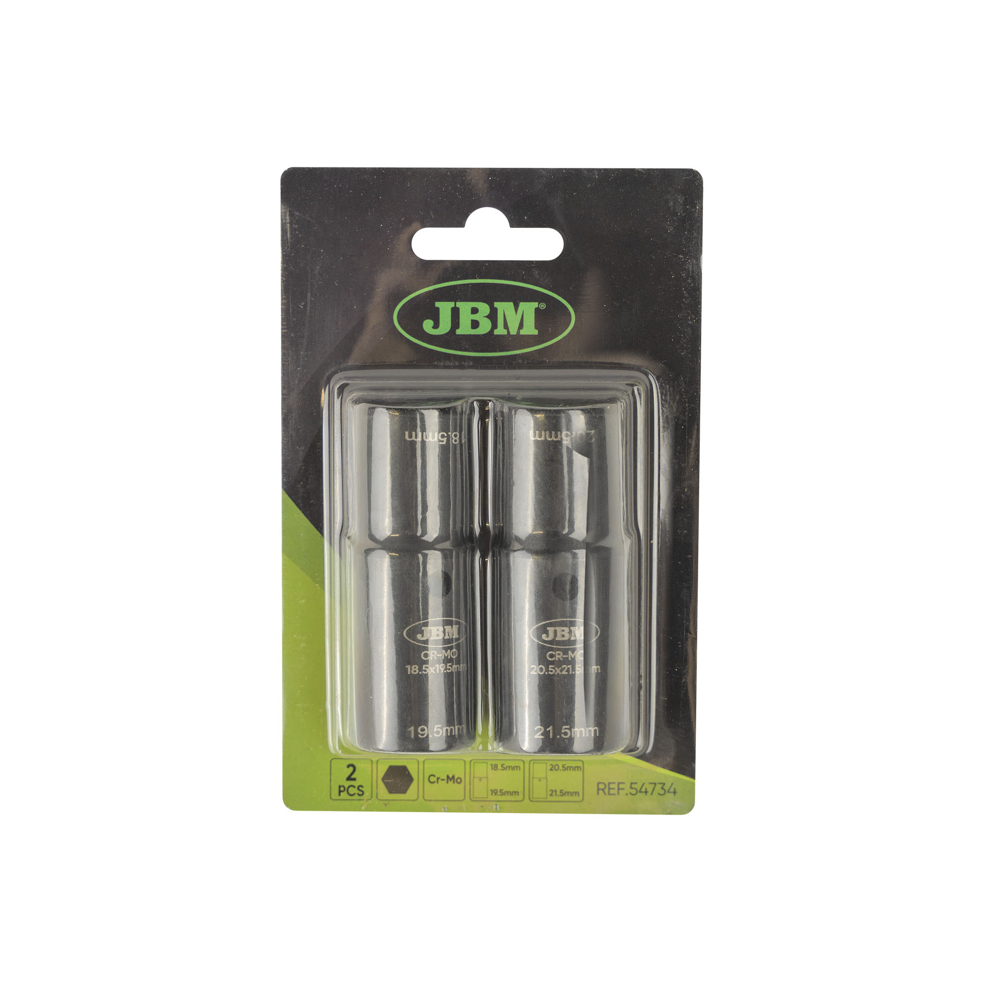 Set de 2 Vasos de Impacto 1/2" para Jantes de Alumínio Ford JBM