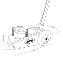 Macaco Hidropneumático de Rodas JBM 22T 228-548mm - Image 3