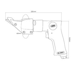 Tesoura Pneumática para Metal JBM 1/4'' 1800RPM 1,2MM - Image 7