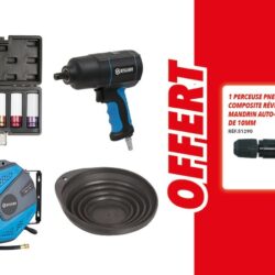 Pack STILKER Enrolador de Mangueira de Ar 10m com Chave de Impacto, Berbequim Pneumático e Acessórios
