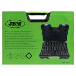 Conjunto de 29 Chaves de Caixa de Impacto Longas JBM 1/2 Polegadas - Image 3