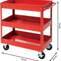 Carrinho de Oficina Metálico DRAKKAR 3 Prateleiras 725x365x780mm