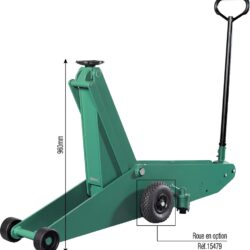 Macaco de Rodas Hidráulico COMPAC 8T com Pedal 180-960mm - Image 2