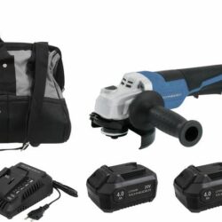 Pack SCHNEIDER 20V Berbequim Brushless 65Nm + Rebarbadora 125mm 2x4Ah