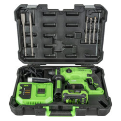 Martelo Percutor SDS a Bateria JBM 20V Brushless com Maleta e Acessórios