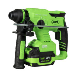 Martelo Percutor SDS a Bateria JBM 20V Brushless com Maleta e Acessórios