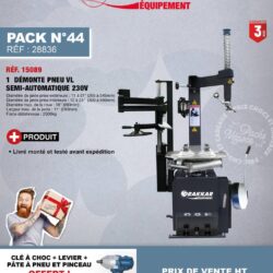 Kit Desmonta-Pneus DRAKKAR Semi-Automático 230V com Chave de Impacto e Acessórios