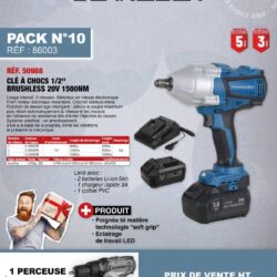 Pack SCHNEIDER Chave de Impacto 1/2 Polegada 20V 1000/1500Nm e Berbequim Percutor 20V