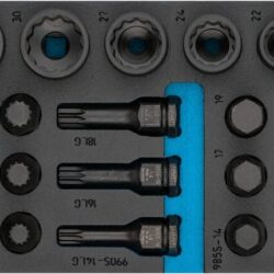 Módulo de Espuma HAZET Chaves de Caixa de Impacto 24 Peças 172X392MM