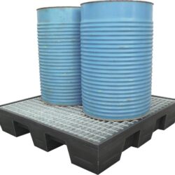 Bacia de Retenção DRAKKAR 220L PE com Grelha Galvanizada para 2 Bidões