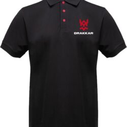 Polo de Homem DRAKKAR Preto XL Logo Vermelho