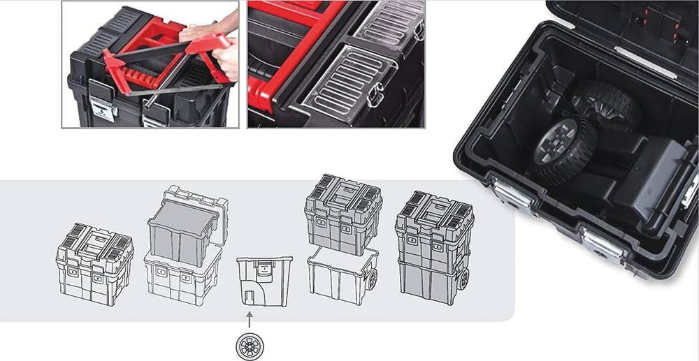 Mala de Ferramentas com Rodas DRAKKAR 450x350x710mm