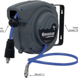 Enrolador Automático Orientável de Mangueira de Ar DRAKKAR Poliuretano 12 bar 8x12mm 9+1m 1/4 Pol. - Image 2