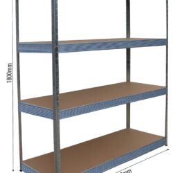 Estante Metálica STILKER 4 Prateleiras 1500x600x1800mm 2000kg - Image 2