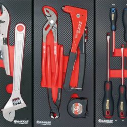 Carro de Ferramentas Equipado DRAKKAR 7 Gavetas 248 Peças Módulos Carbono