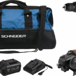 Pack SCHNEIDER 20V Berbequim 60Nm + Rebarbadora 125mm 2x4Ah
