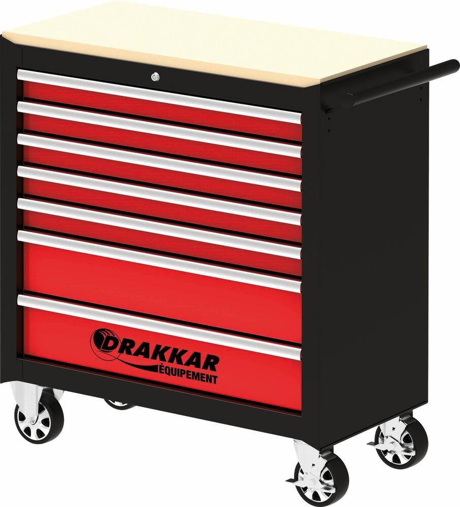 Carro de Ferramentas Equipado DRAKKAR XXL 7 Gavetas com 220 Peças